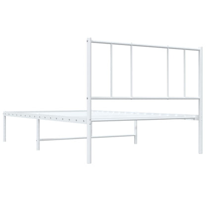 Giroletto con Testiera Metallo Bianco 100x190 cm | homemem39