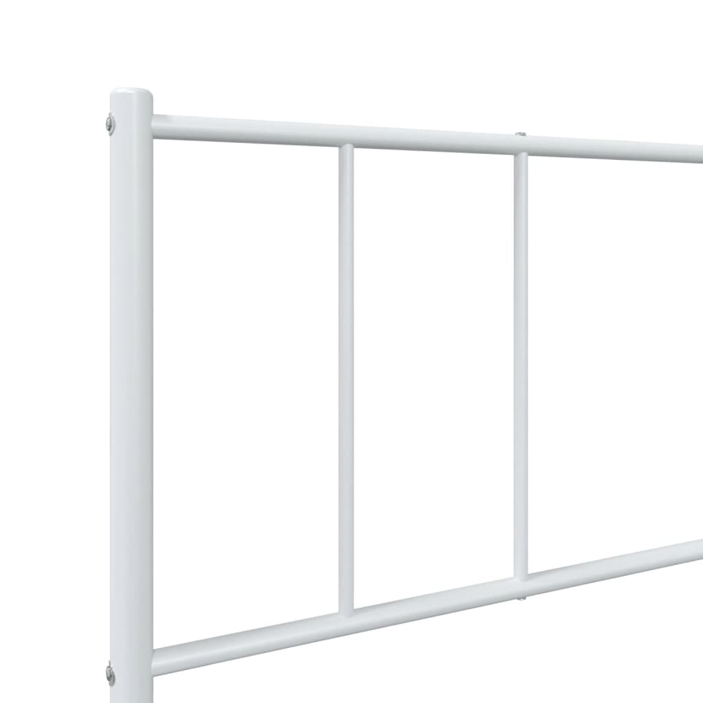 Giroletto con Testiera Metallo Bianco 100x190 cm