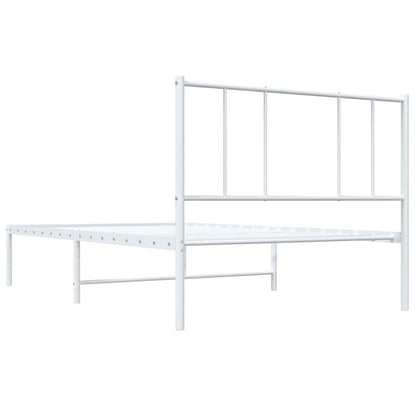 Giroletto con Testiera Metallo Bianco 107x203 cm