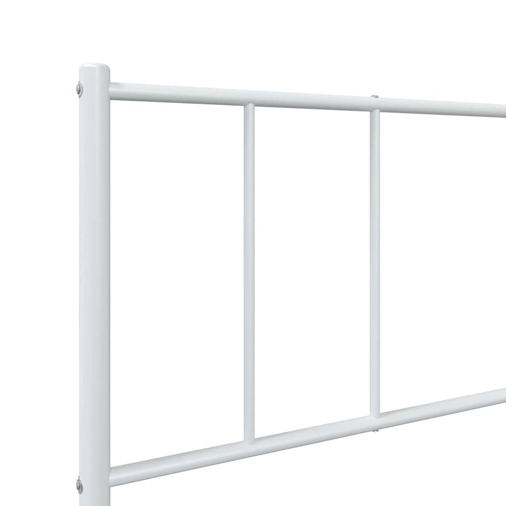 Giroletto con Testiera Metallo Bianco 107x203 cm