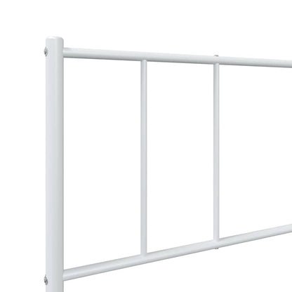 Giroletto con Testiera Metallo Bianco 107x203 cm