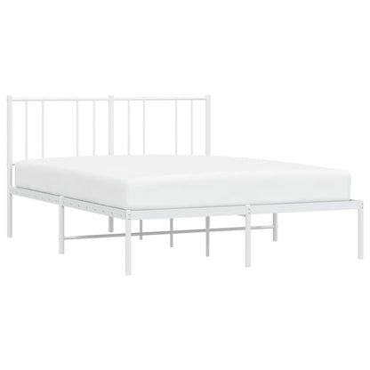Giroletto con Testiera in Metallo Bianco 120x200 cm | homemem39
