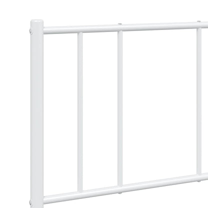 Giroletto con Testiera in Metallo Bianco 120x200 cm | homemem39