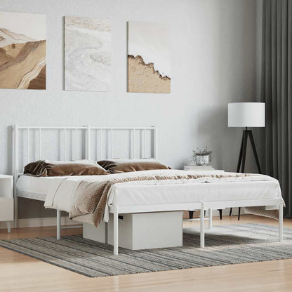 Giroletto con Testiera in Metallo Bianco 120x200 cm | homemem39