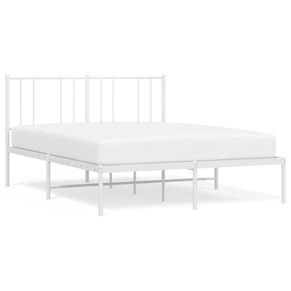 Giroletto con Testiera Metallo Bianco 135x190 cm | homemem39
