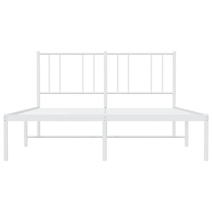 Giroletto con Testiera Metallo Bianco 135x190 cm | homemem39