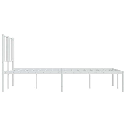 Giroletto con Testiera Metallo Bianco 135x190 cm | homemem39