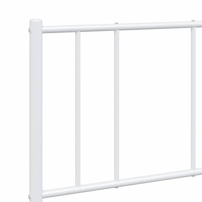 Giroletto con Testiera Metallo Bianco 135x190 cm | homemem39