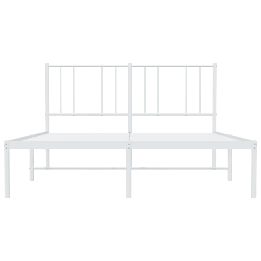 Giroletto con Testiera Metallo Bianco 140x190 cm