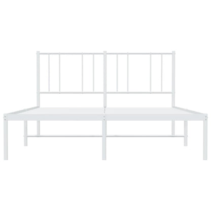Giroletto con Testiera Metallo Bianco 140x190 cm