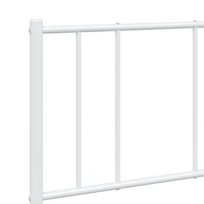 Giroletto con Testiera Metallo Bianco 140x190 cm