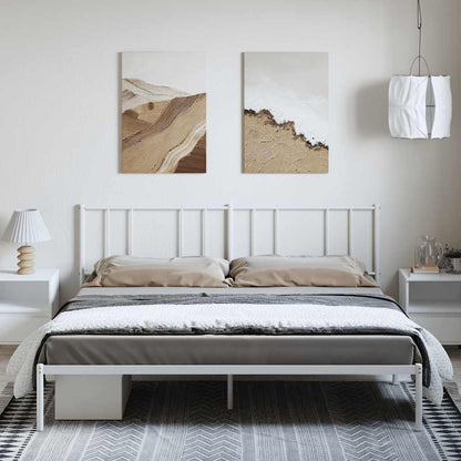 Giroletto con Testiera Metallo Bianco 183x213 cm | homemem39