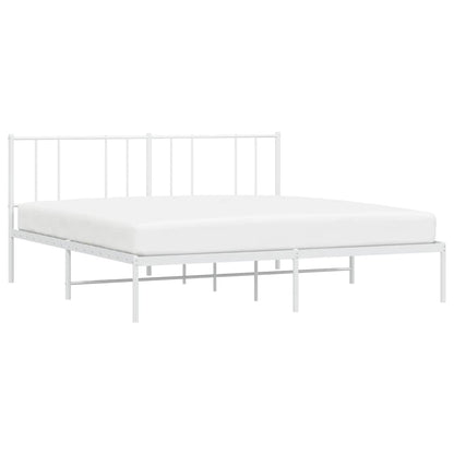 Giroletto con Testiera Metallo Bianco 183x213 cm | homemem39