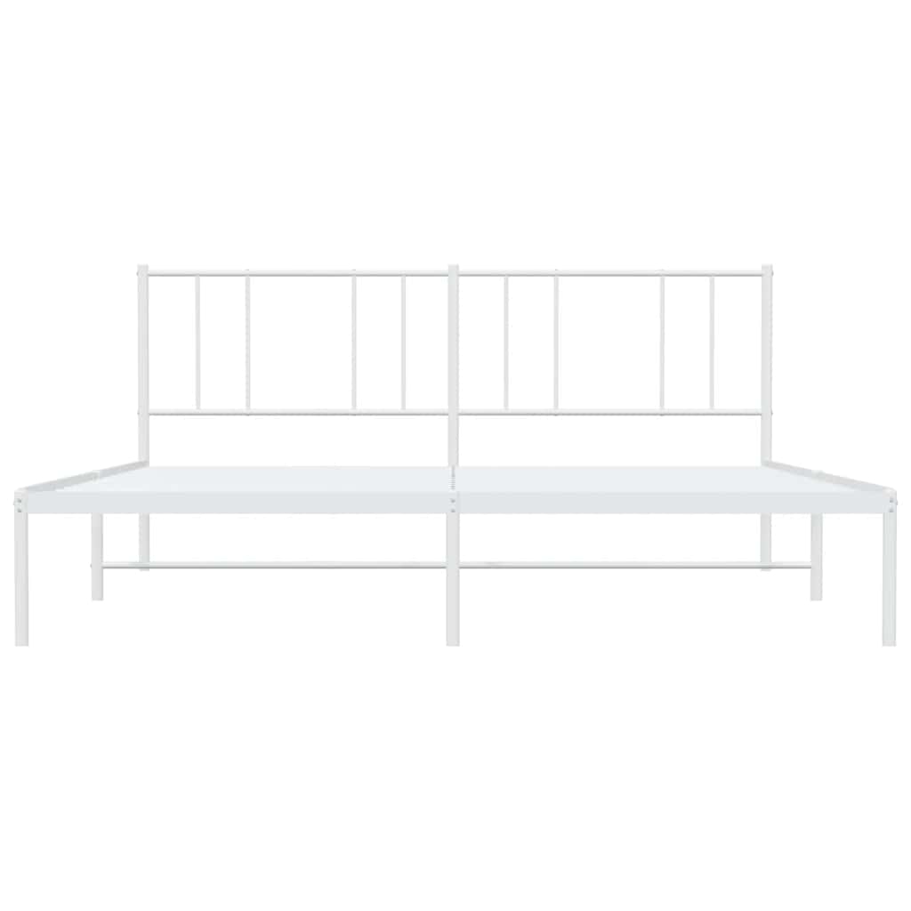 Giroletto con Testiera Metallo Bianco 183x213 cm | homemem39