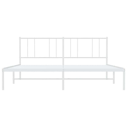Giroletto con Testiera Metallo Bianco 183x213 cm | homemem39
