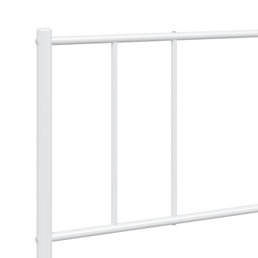 Giroletto con Testiera Metallo Bianco 183x213 cm | homemem39