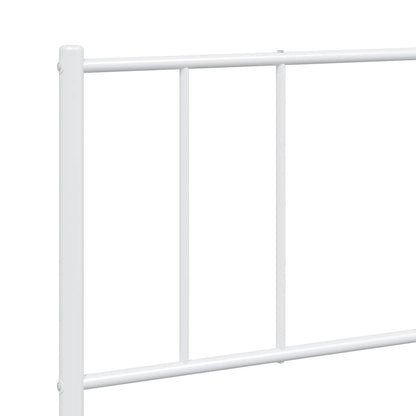 Giroletto con Testiera Metallo Bianco 183x213 cm | homemem39