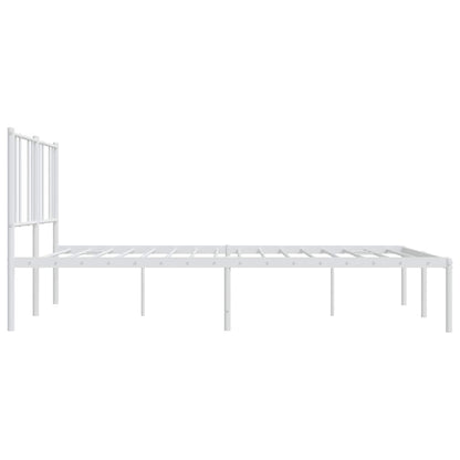 Giroletto con Testiera Metallo Bianco 193x203 cm | homemem39