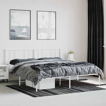 Giroletto con Testiera Metallo Bianco 200x200 cm