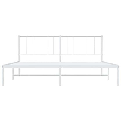 Giroletto con Testiera Metallo Bianco 200x200 cm | homemem39