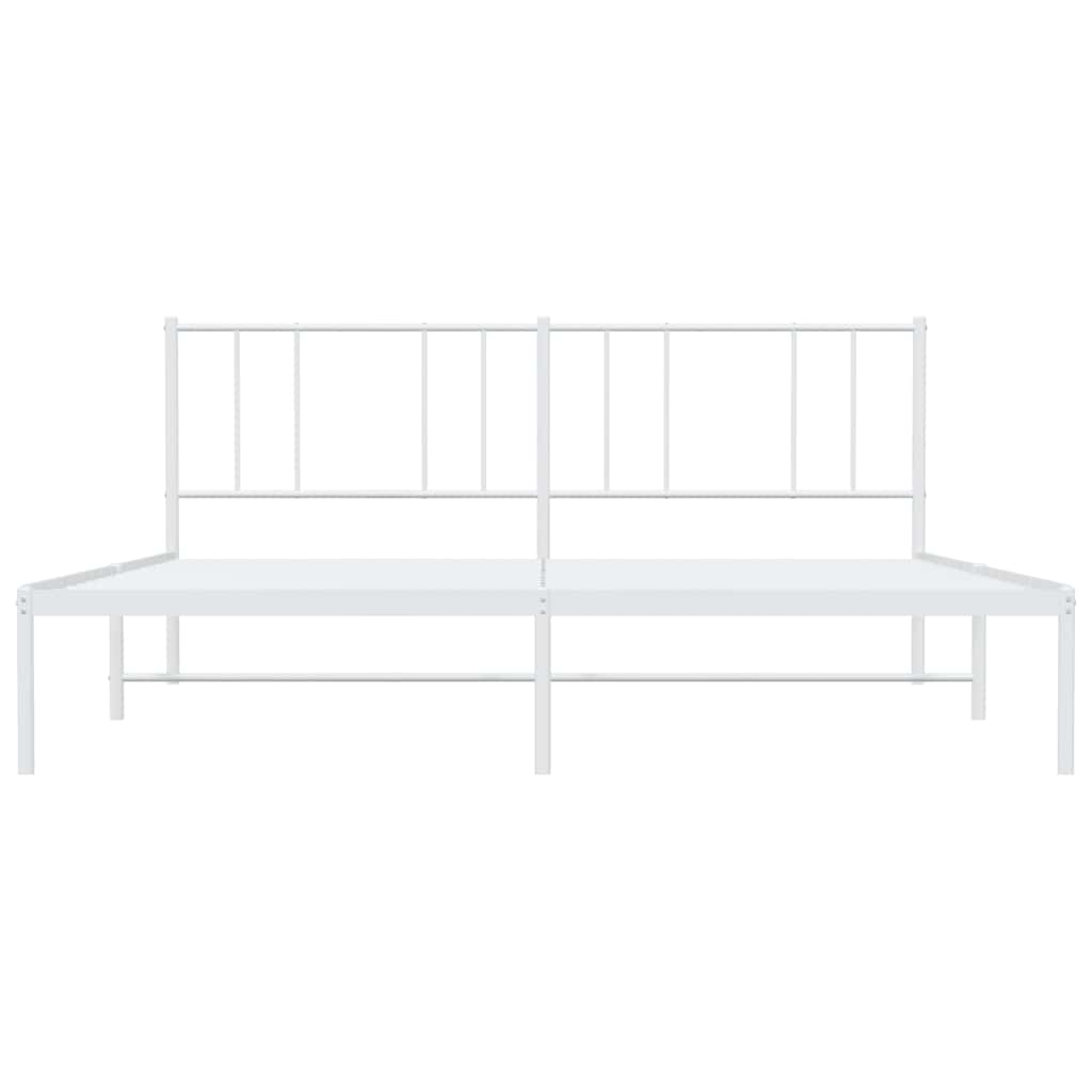 Giroletto con Testiera Metallo Bianco 200x200 cm