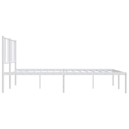 Giroletto con Testiera Metallo Bianco 200x200 cm | homemem39