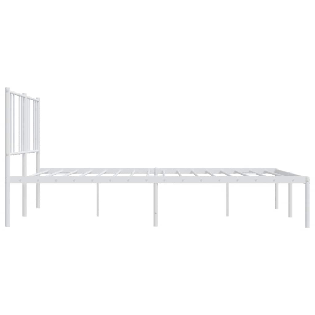 Giroletto con Testiera Metallo Bianco 200x200 cm
