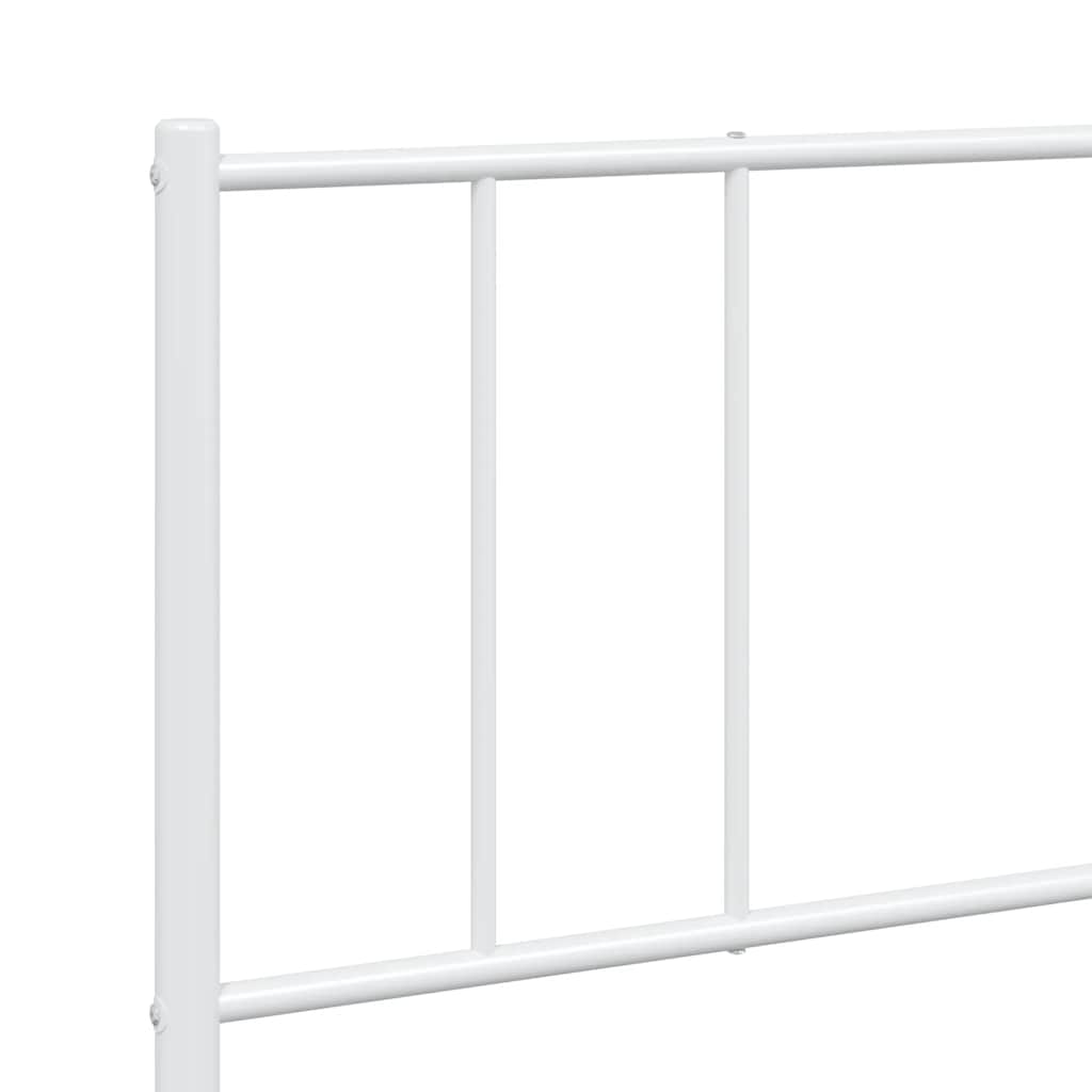 Giroletto con Testiera Metallo Bianco 200x200 cm | homemem39