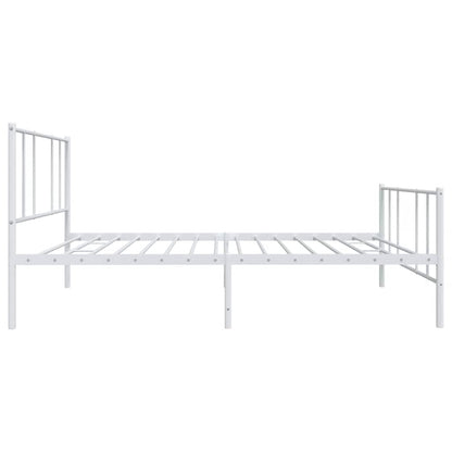 Giroletto con Testiera e Pediera Metallo Bianco 80x200 cm | homemem39
