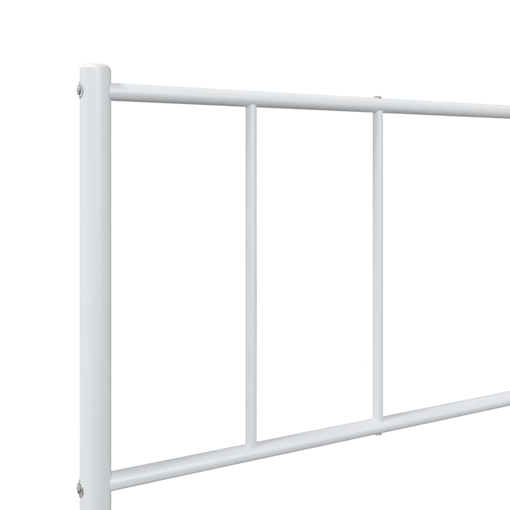 Giroletto con Testiera e Pediera Metallo Bianco 100x190 cm | homemem39