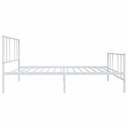 Giroletto con Testiera e Pediera Metallo Bianco 107x203 cm | homemem39