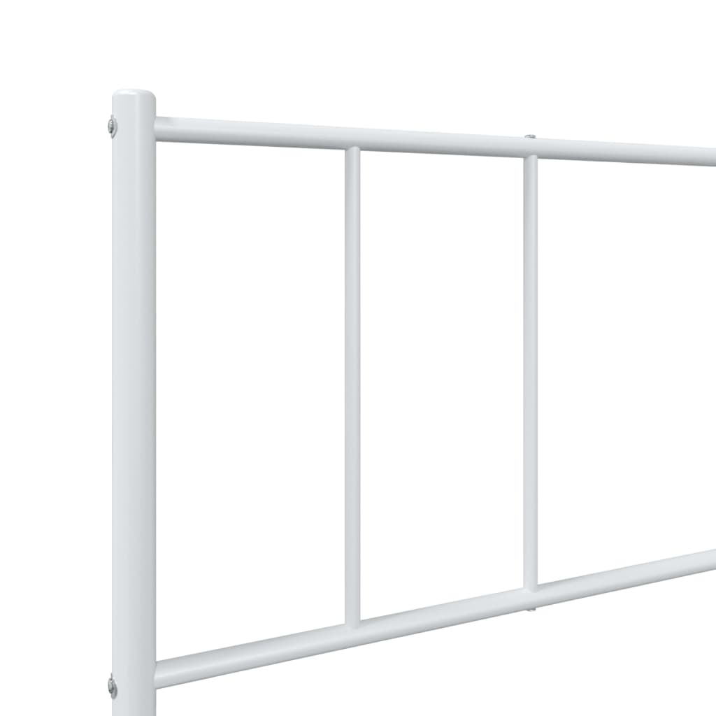 Giroletto con Testiera e Pediera Metallo Bianco 107x203 cm | homemem39