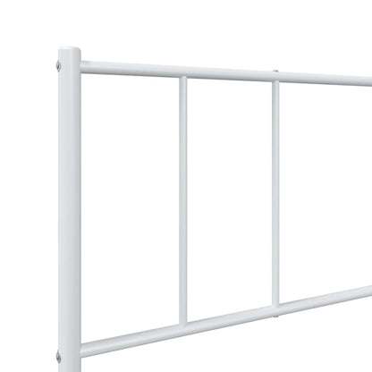 Giroletto con Testiera e Pediera Metallo Bianco 107x203 cm | homemem39