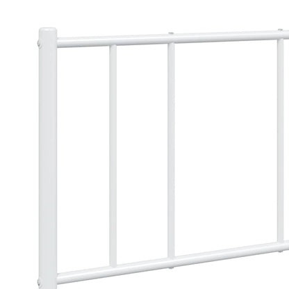 Giroletto con Testiera e Pediera Metallo Bianco 135x190 cm | homemem39