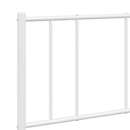 Giroletto con Testiera e Pediera Metallo Bianco 140x200 cm | homemem39