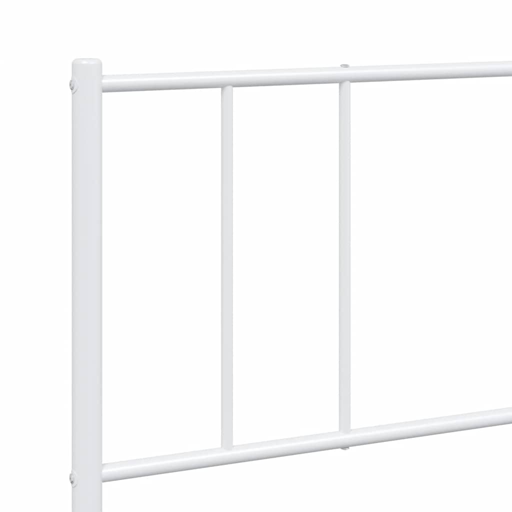 Giroletto con Testiera e Pediera Metallo Bianco 183x213 cm | homemem39