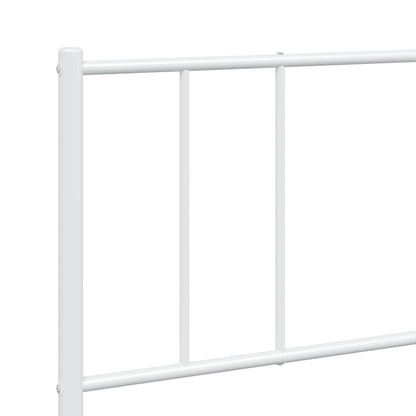 Giroletto con Testiera e Pediera Metallo Bianco 193x203 cm | homemem39