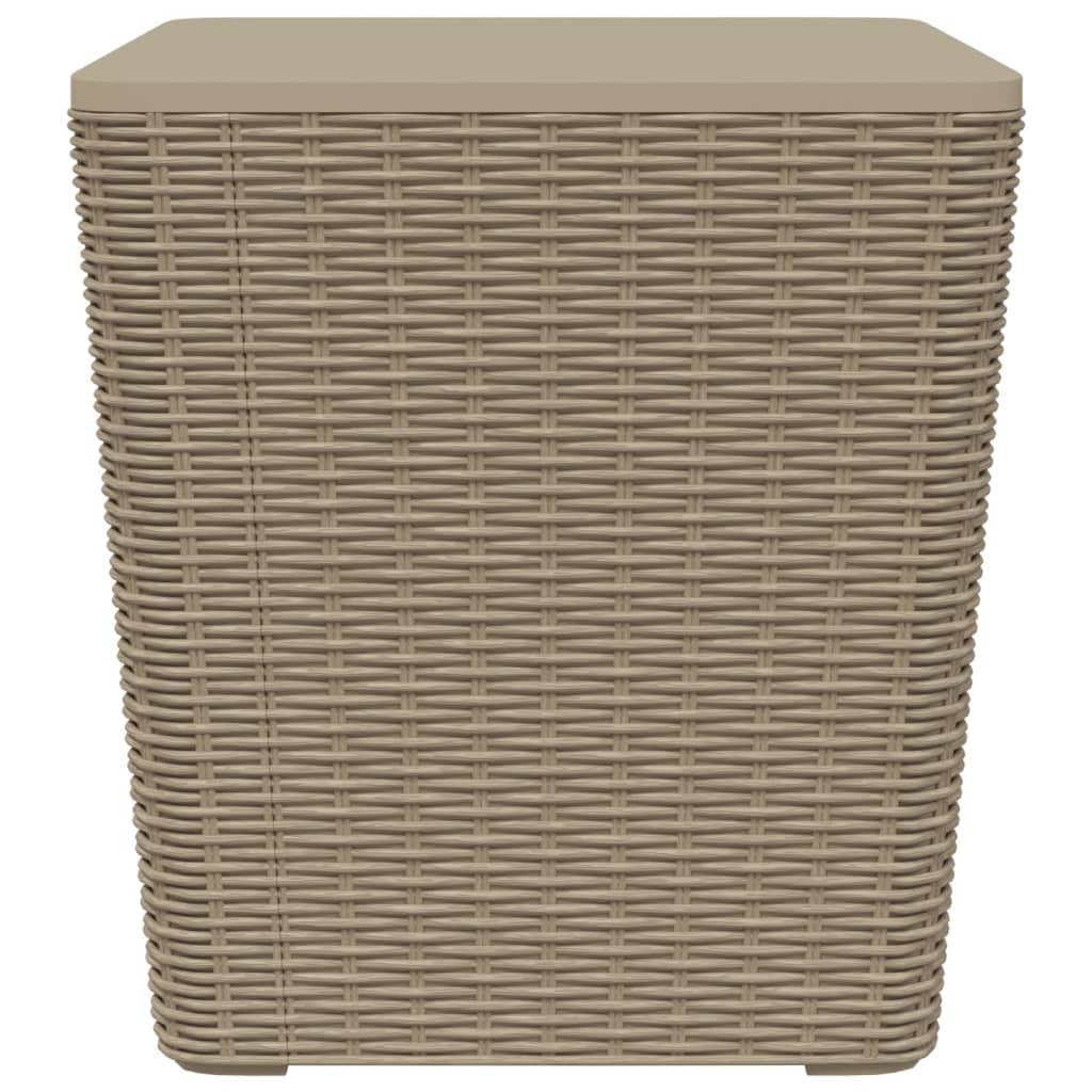 Tavolo da Giardino con Coperchio Polipropilene Marrone Chiaro - homemem39