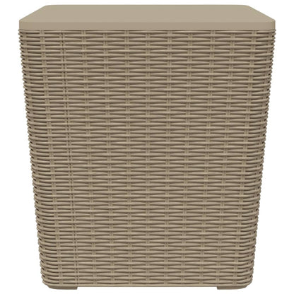 Tavolo da Giardino con Coperchio Polipropilene Marrone Chiaro - homemem39