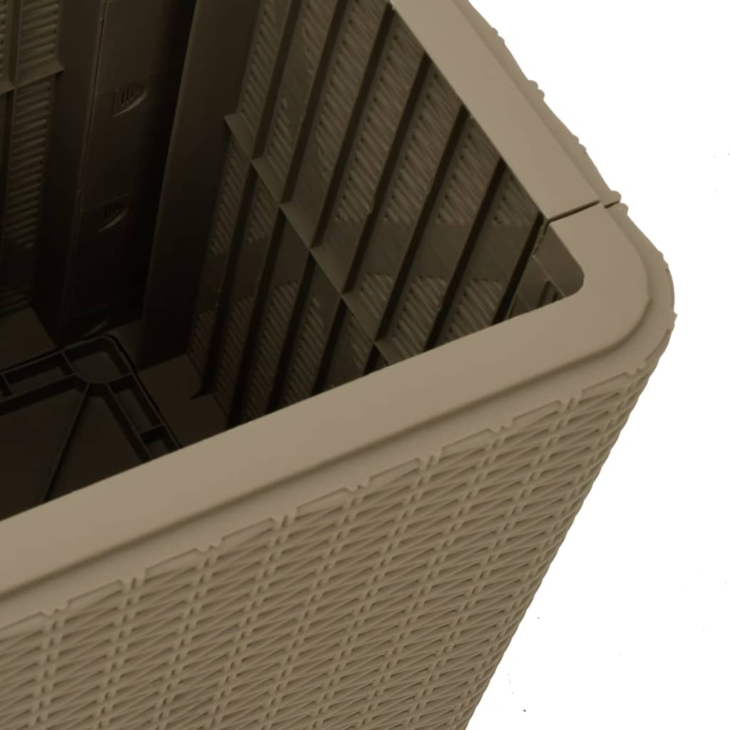 Tavolo da Giardino con Coperchio Polipropilene Marrone Chiaro - homemem39