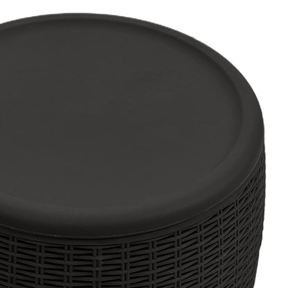 Contenitore da Giardino 4 in 1 Polipropilene Nero - homemem39