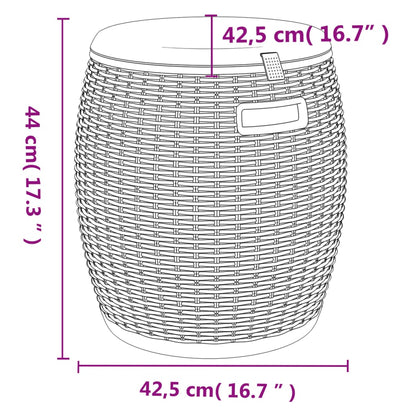 Contenitore da Giardino 4 in 1 Polipropilene Marrone Chiaro - homemem39