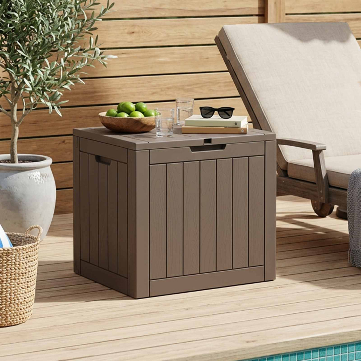 Contenitore Giardino Grigio 55,5x43x53 cm Polipropilene