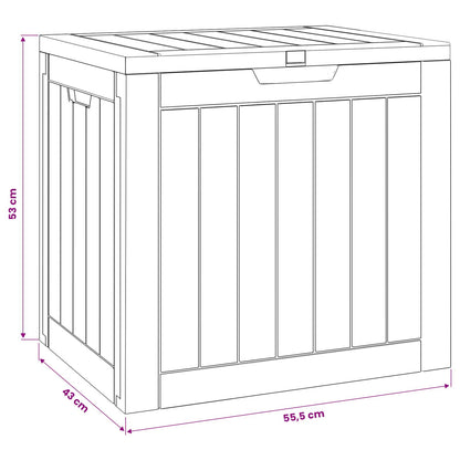 Contenitore Giardino Grigio 55,5x43x53 cm Polipropilene