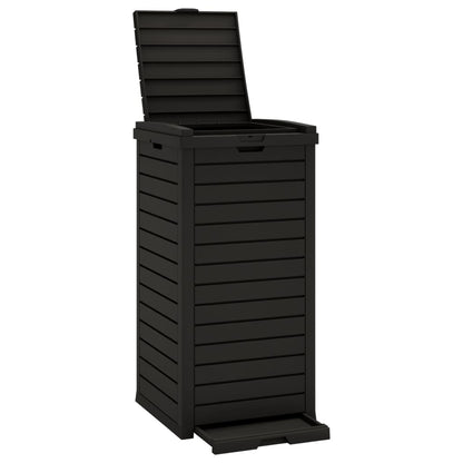 Cestino per Rifiuti da Esterno Nero 41x41x86 cm Polipropilene | homemem39