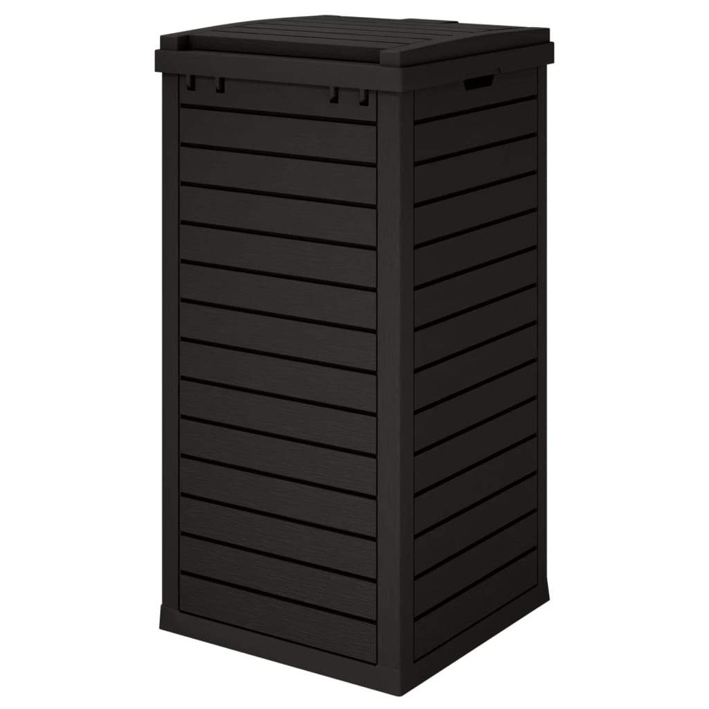 Cestino per Rifiuti da Esterno Nero 41x41x86 cm Polipropilene | homemem39