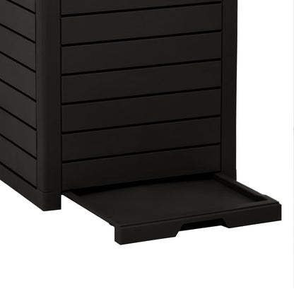 Cestino per Rifiuti da Esterno Nero 41x41x86 cm Polipropilene | homemem39