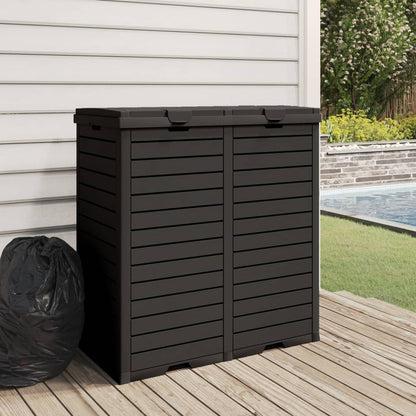 Cestino per Rifiuti da Esterno Nero 78x41x86 cm Polipropilene - homemem39