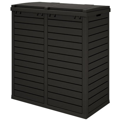 Cestino per Rifiuti da Esterno Nero 78x41x86 cm Polipropilene - homemem39