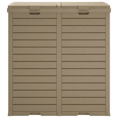Cestino Rifiuti Esterno Marrone Chiaro 78x41x86cm Polipropilene
